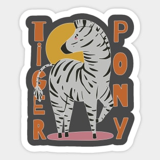 Tiger Pony Sticker